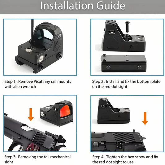 Mini Red Dot Shake Awake Optic Sight For Rifles, Pistols