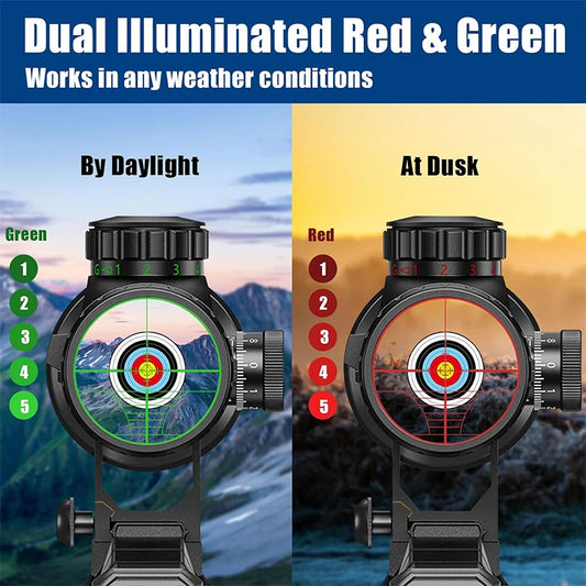 Rifle Scope/ Illuminated Red/Green Reticle