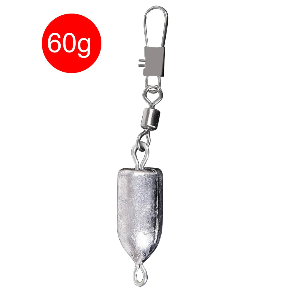 Bullet Weight With Rolling Swivel Inline 10g-60g Fishing Tackle