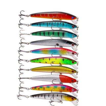 10 PCS Minnow Fishing Lures Floating Hard Bait95mm 7g Artificial Bait Wobbler Crankbait Carp Perch Pesca Fishing Tackle