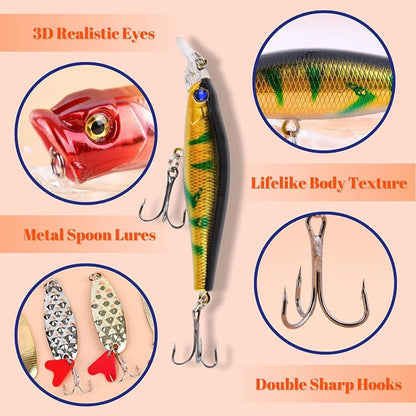 Colorful Christmas Fishing  Lures Set