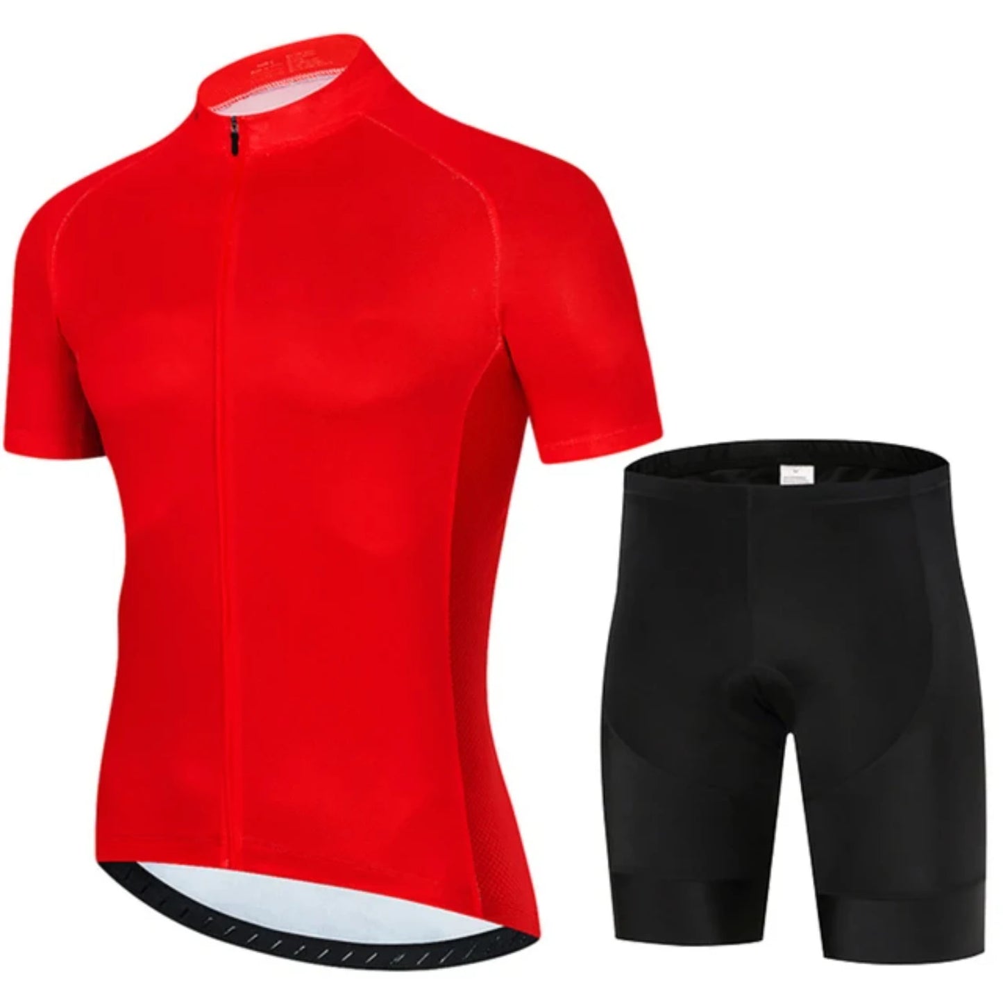 All Black Cycling Jersey Bib Short Set