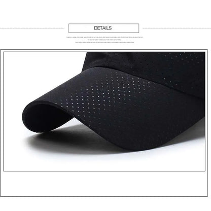 Breathable Baseball Cap Solid Thin Mesh Portable Quick Dry Sun Hat For Women Men Golf Caps Tennis Running Hiking Camping