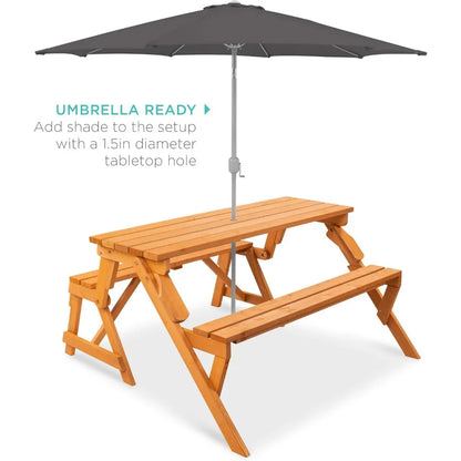Transforming Wooden Picnic Table