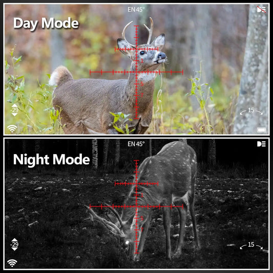 WiFi Digital Rifle Scope with Rangefinder, and Infrared Illuminator