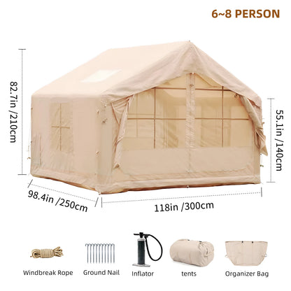 Inflatable Tent for Camping -  Ultra-Quick Setup with Stove