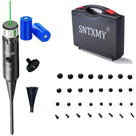 Green Boresighter Kit With 8/32 Adapters - Multiple Caliber