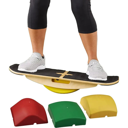 Balance Surfer | Bamboo Balance Board  Includes 3 Balance Modules