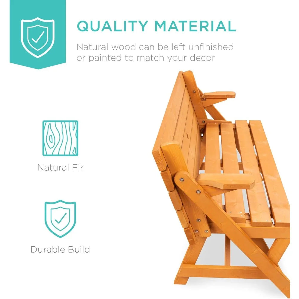 Transforming Wooden Picnic Table