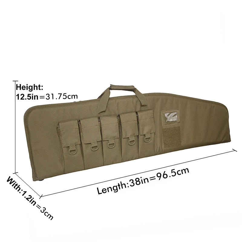 Rifle Case  with 5 Pouches for  Transport
