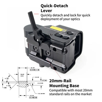 Red & Green Dot Holographic Reflex Sight Scope with  Flip QD Mount