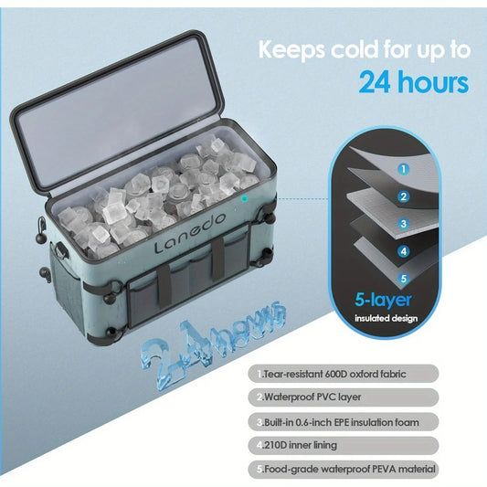 Soft-Sided Ice Chest for  Camping, Fishing