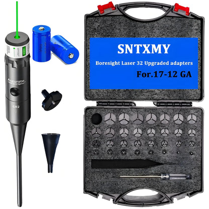 Green Boresighter Kit With 8/32 Adapters - Multiple Caliber