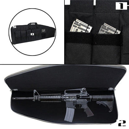 Rifle Case  with 5 Pouches for  Transport