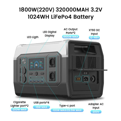 Ctolity XP1000 Power Stations 1800W With Battery